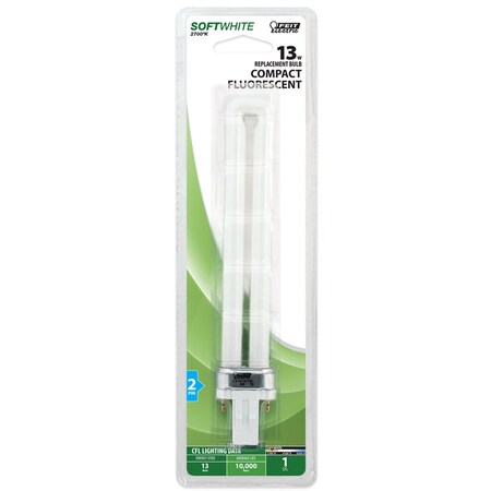 Feit Electric Feit Legacy Bulbs 13 W PL 1.3 in. D X 7 in. L CFL Bulb Soft White Specialty 2700 K 1 pk BPPL13